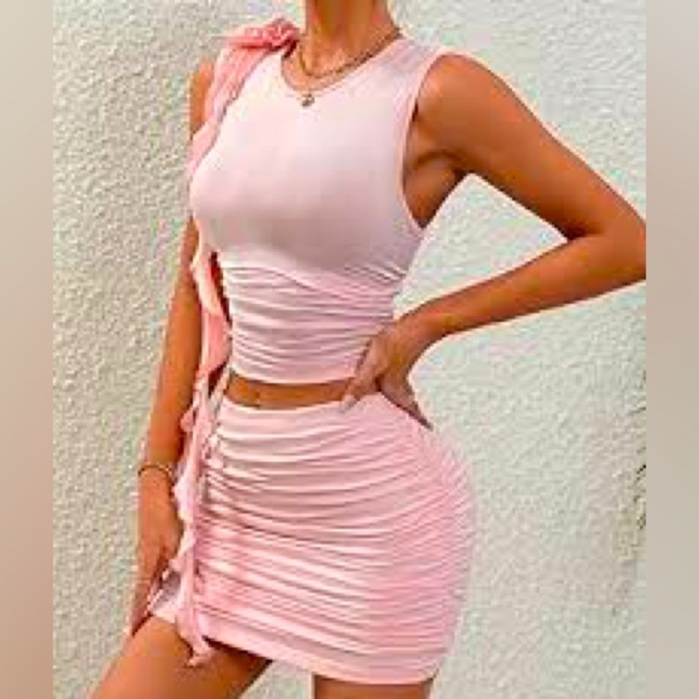 Never worn pink matching set size medium